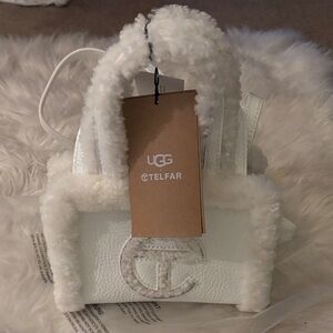 UGG White Shearling Mini Bag